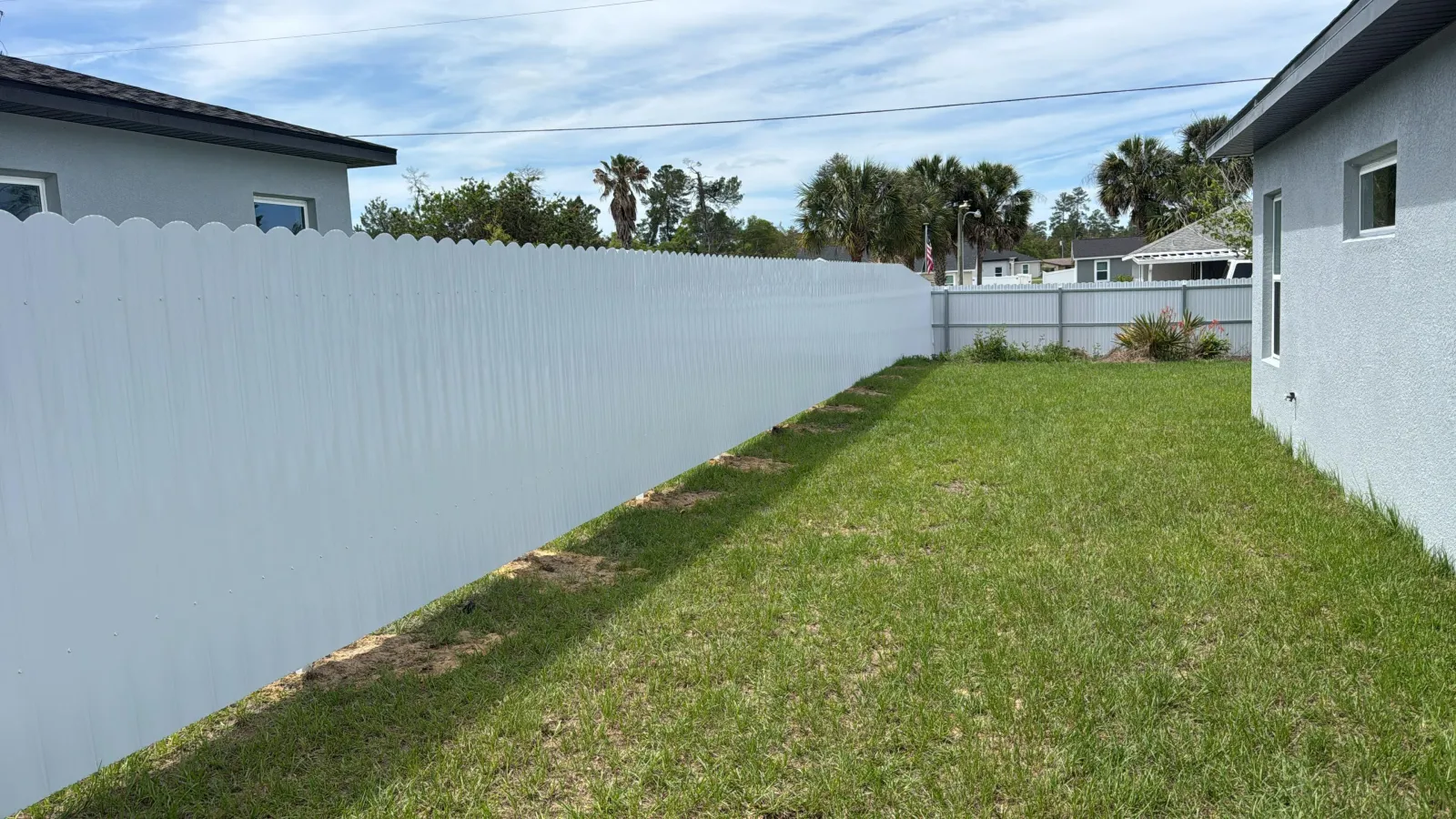 Durafence, white driveway by Crystalline Home Improvement in Central Florida